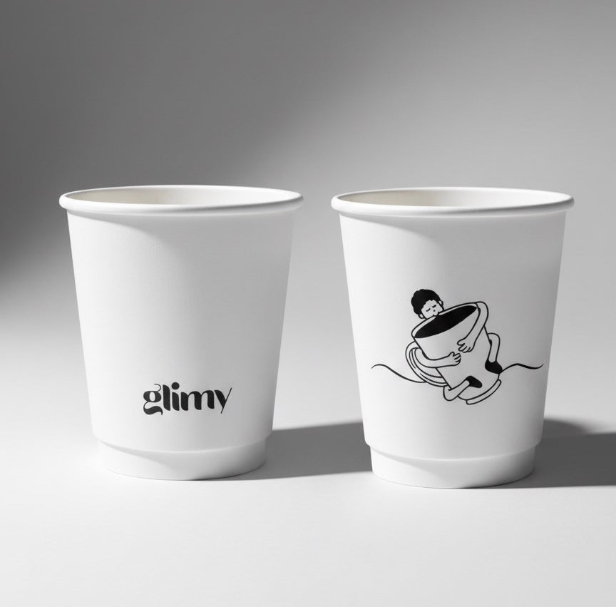 Glimy Paper Cups — 8 oz (30 pcs)